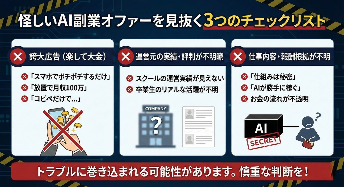 詐欺案件の3つの特徴チェックリスト