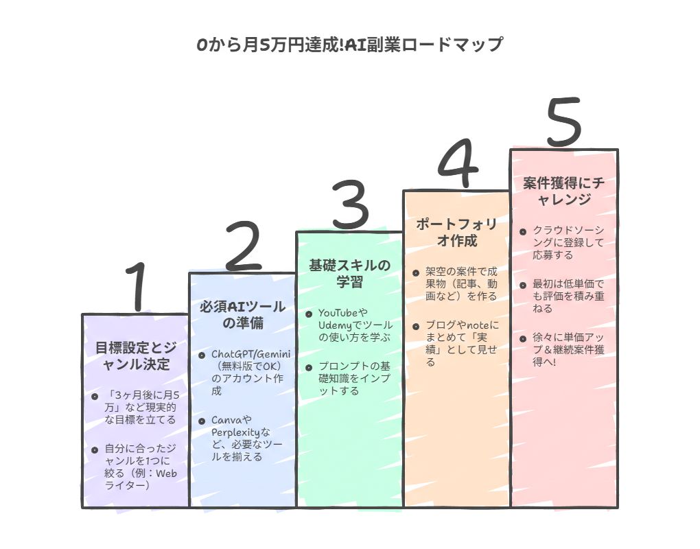0から月5万円達成までのロードマップ