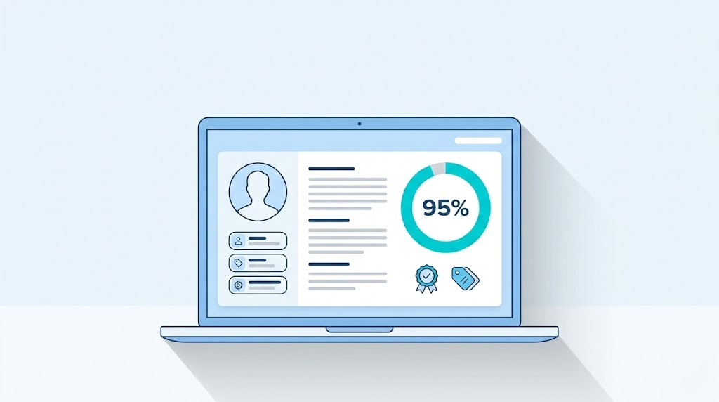 クラウドソーシングのプロフィール完成度ゲージ