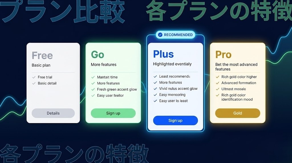 ChatGPT料金プラン4種類の比較インフォグラフィック