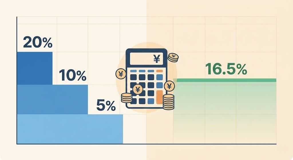 クラウドワークスとランサーズの手数料比較イメージ