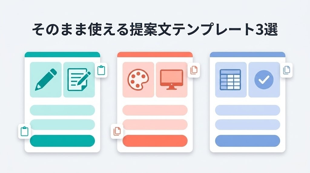 案件タイプ別 提案文テンプレート3選