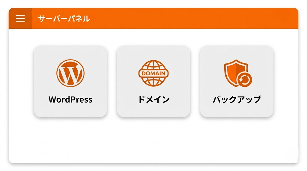 エックスサーバー管理画面イメージ