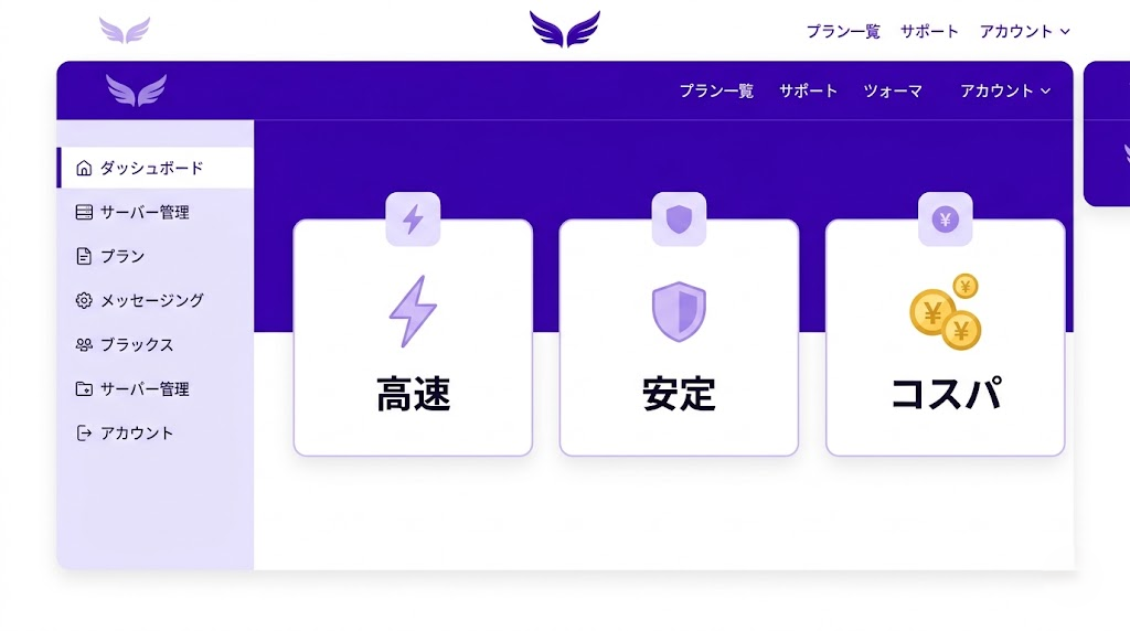 ConoHa WINGダッシュボードイメージ