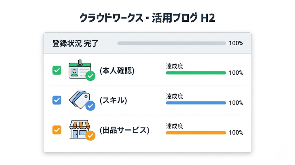 クラウドソーシング アカウント設定3つのチェックリスト
