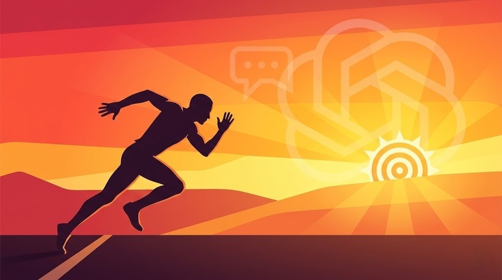 ChatGPT副業のスタートラインに立つ人物