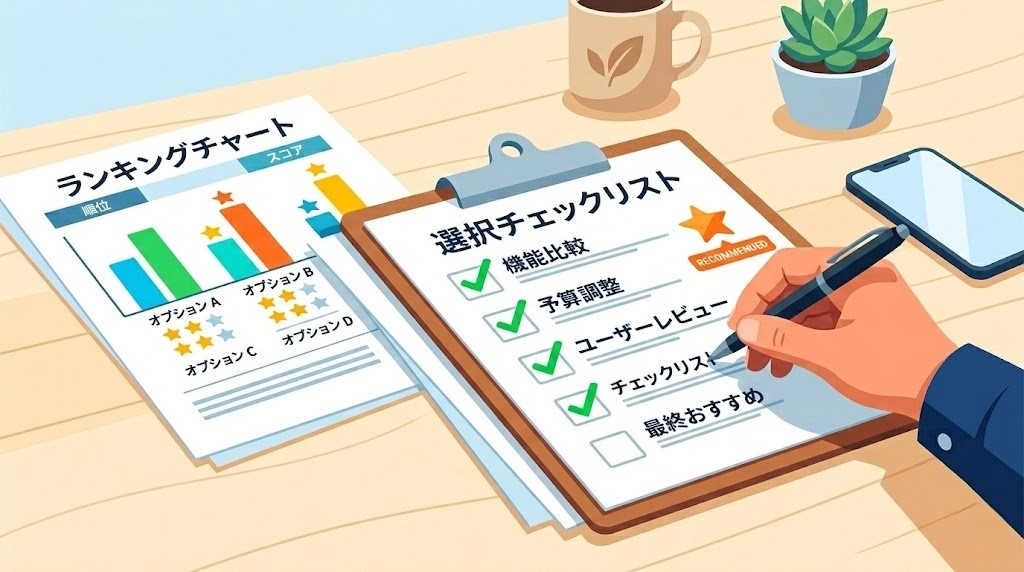 チェックリストにペンでチェックを入れる手元のクローズアップ