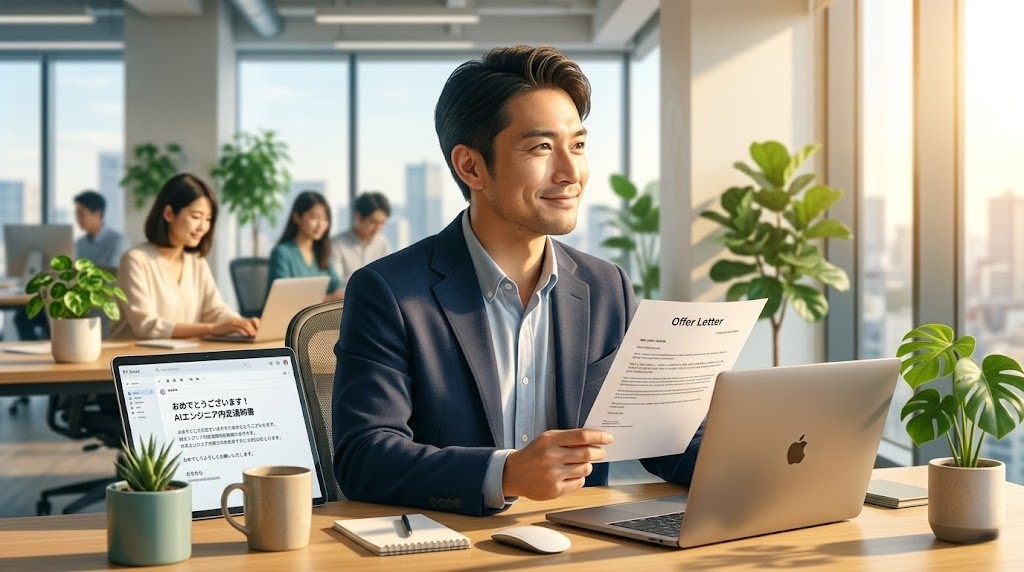 AIエンジニア転職成功・6ヶ月ロードマップ達成のイメージ